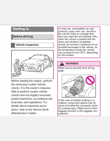 toyota supra 2022-2023 owners manual